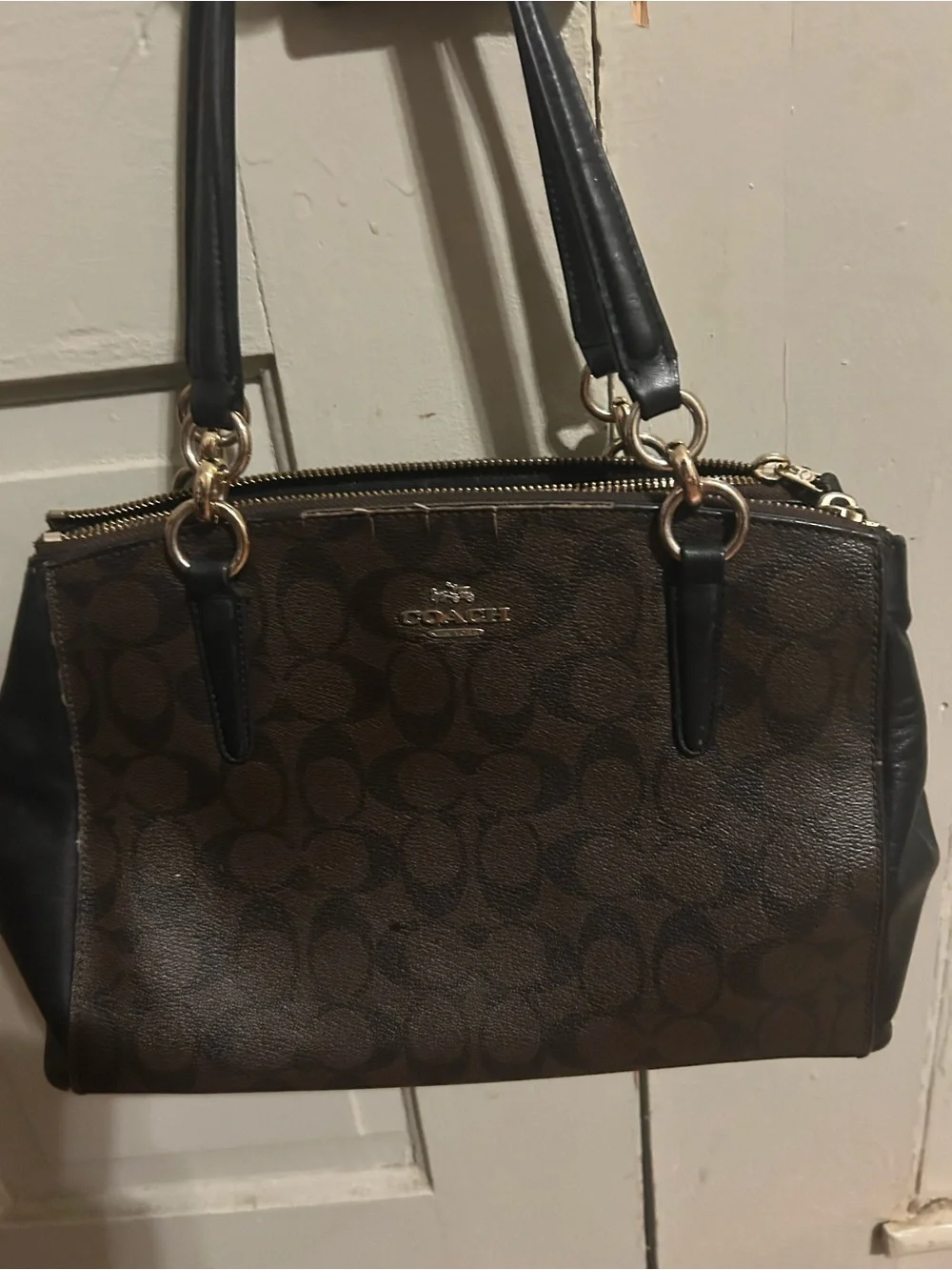 Coach Christie Carryall Black Shoulder Bag small